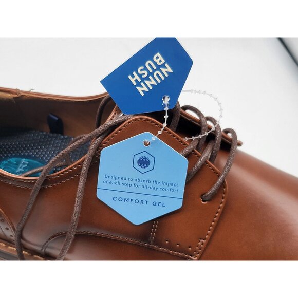 Nunn Bush Brown Leather Oxford Mens Dress Shoes W/Comfort Gel‎ Sole 10.5M - Picture 10 of 10